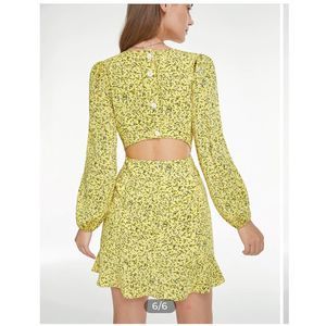 Commense brand new yellow backless dress size L